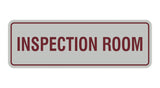 Standard Inspection Room Sign
