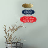 Designer Please Flush After Using Wall or Door Sign
