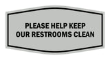 Signs ByLITA Fancy Please Help Keep Our Restroom Clean Sign