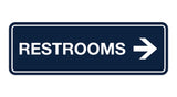 Signs ByLITA Standard RESTROOM (RIGHT ARROW) Sign