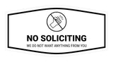 Fancy No Soliciting We Do Not Want Anything From You Wall or Door Sign