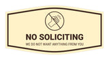 Fancy No Soliciting We Do Not Want Anything From You Wall or Door Sign