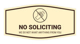 Fancy No Soliciting We Do Not Want Anything From You Wall or Door Sign