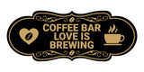 Designer Coffee Bar Love is Brewing Wall or Door Sign