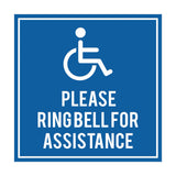 Signs ByLITA Square please ring bell for assistance Sign
