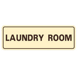 Ivory / Dark Brown Standard Laundry Sign