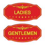Victorian Ladies And Gents Sign Set