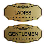 Victorian Ladies And Gents Sign Set