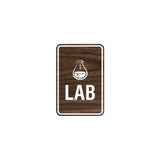 Portrait Round Lab Sign With Adhesive Tape, Mounts On Any Surface