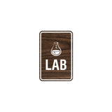 Portrait Round Lab Sign With Adhesive Tape, Mounts On Any Surface