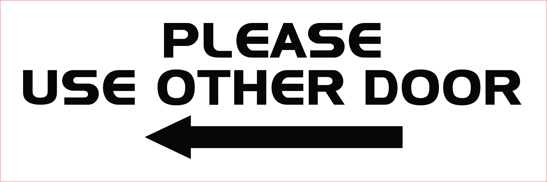 Signs ByLITA Victorian Please Use Other Door Right Arrow Sign (Black Signs ByLITA Victorian Please Use Other Door Right Arrow Sign (Black