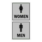 Signs ByLITA Square men women sign set with Adhesive Tape, Mounts On Any Surface, Weather Resistant, Indoor/Outdoor Use