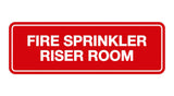 Red Signs ByLITA Standard Fire Sprinkler Riser Room Sign