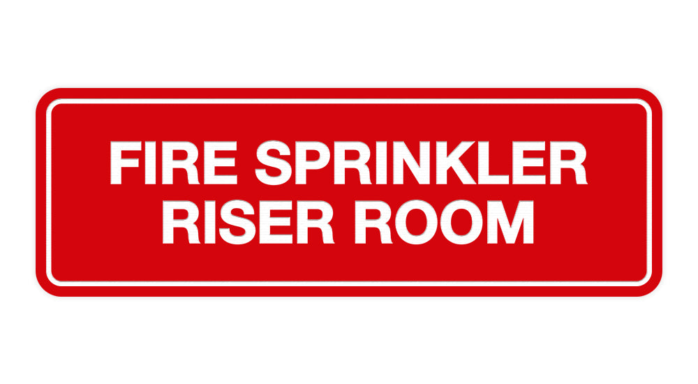 Red Signs ByLITA Standard Fire Sprinkler Riser Room Sign