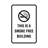Portrait Round This Is A Smoke Free Building Sign