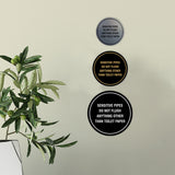 Circle Sensitive Pipes Do Not Flush Anything Other Than Toilet Paper Wall or Door Sign