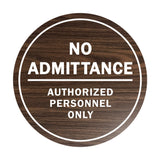 Signs ByLITA Circle No Admittance Sign with Adhesive Tape, Mounts On Any Surface, Weather Resistant, Indoor/Outdoor Use