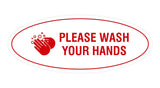 Signs ByLITA Oval Please Wash Your Hands Sign