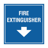 Signs ByLITA Square Fire extinguisher Sign with Adhesive Tape, Mounts On Any Surface, Weather Resistant, Indoor/Outdoor Use