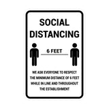 Portrait Round Social Distancing Sign