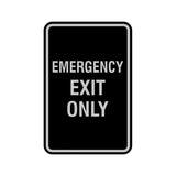 Portrait Round Emergency Exit Only Sign
