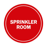 Red Signs ByLITA Circle Sprinkler Room Sign