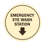 Signs ByLITA Circle Emergency Eye Wash Station Sign with Adhesive Tape, Mounts On Any Surface, Weather Resistant, Indoor/Outdoor Use