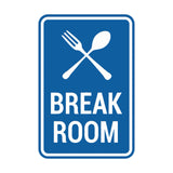 Portrait Round Break Room Sign