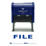 File By Date Self Inking Rubber Stamp