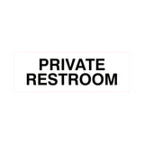 Basic Private Restroom Door / Wall Sign