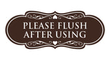 Designer Please Flush After Using Wall or Door Sign