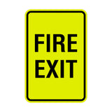 Portrait Round Fire Exit Sign