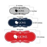 Designer Lions and Lionesses, Novelty Restroom (Set of 2) Wall or Door Signs