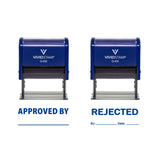 Approved / Rejected By Date Self Inking Rubber Stamp - 2 Pack