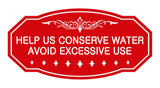 Victorian Help Us Conserve Water Avoid Excessive Use Sign