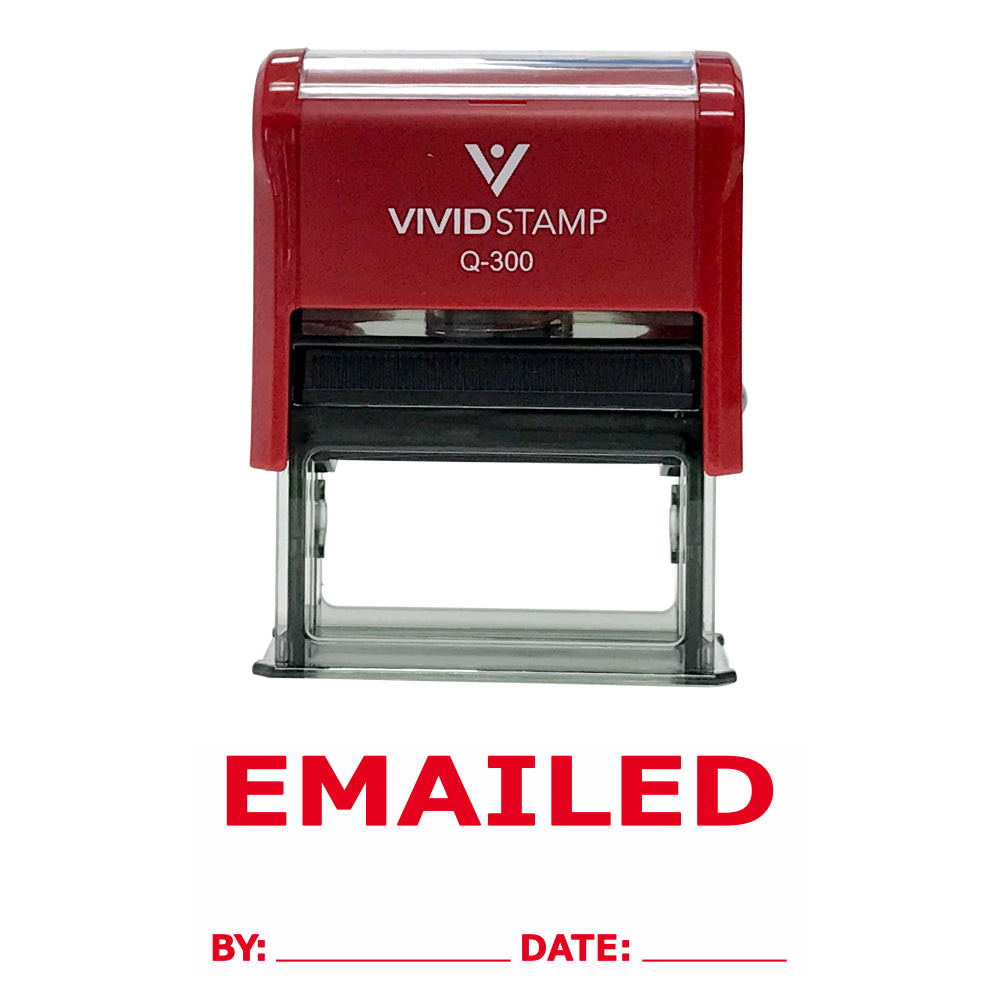 Emailed By Date Self Inking Rubber Stamp
