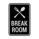 Portrait Round Break Room Sign