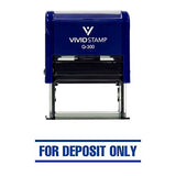 For Deposit Only W/Bars Self-Inking Office Rubber Stamp