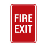 Portrait Round Fire Exit Sign