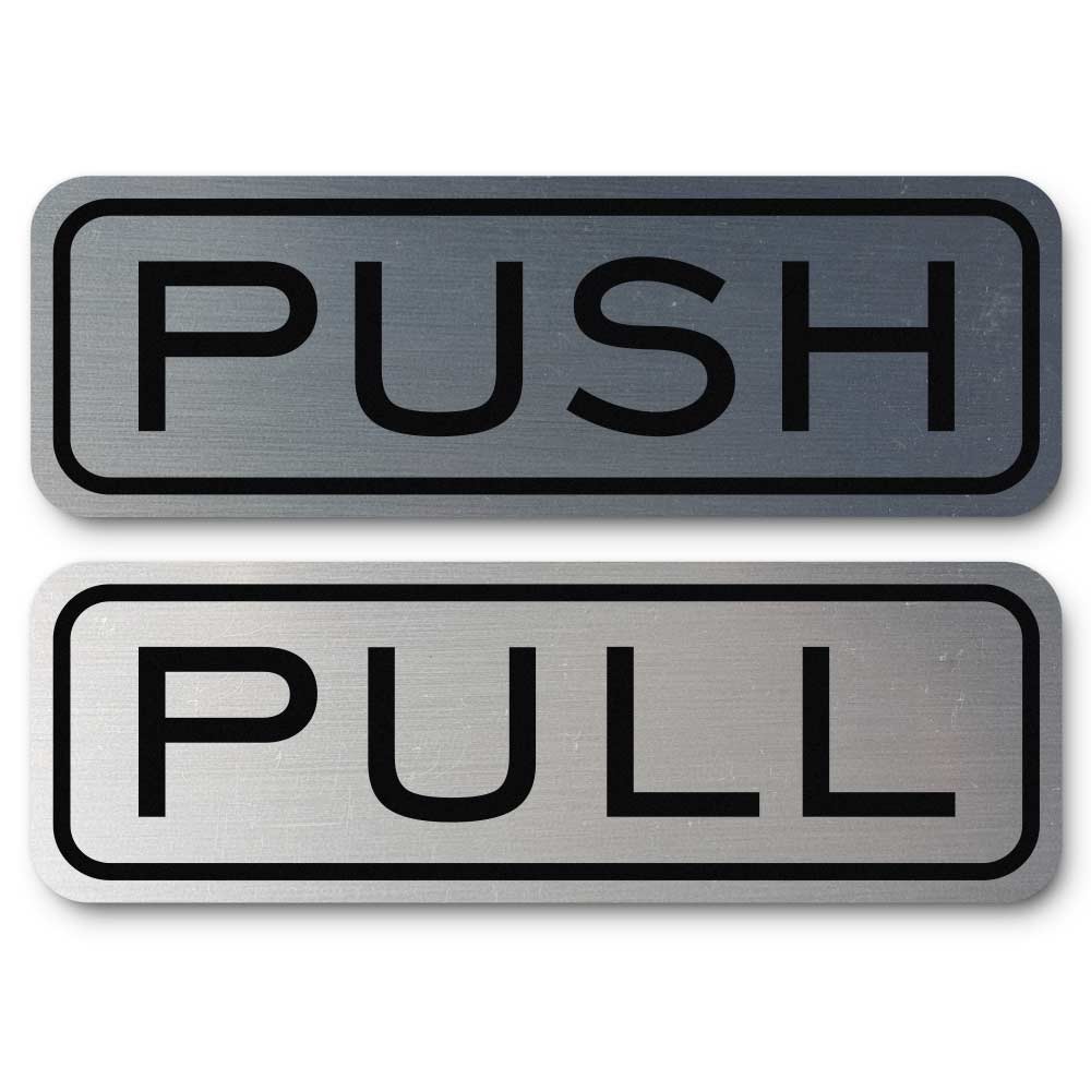 Rectangular Pull Sign Classic Horizontal Push Pull Door Sign – Pacific Sign and Stamp