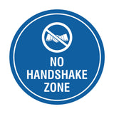 Circle No Handshake Zone Sign