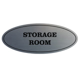 Oval STORAGE ROOM Sign