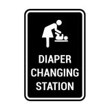 Portrait Round Diaper Changing Station Sign