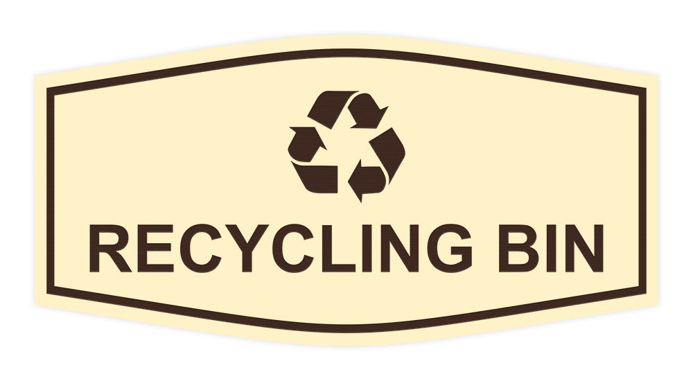 Fancy Recycling bin Wall or Door Sign