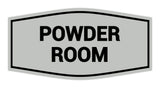 Lt Gray Signs ByLITA Fancy Powder Room Sign with Adhesive Tape, Mounts On Any Surface, Weather Resistant, Indoor/Outdoor Use