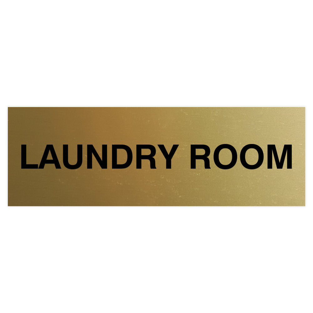 Brushed Gold Basic Laundry Room Door / Wall Sign
