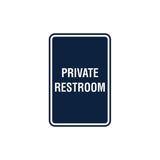Portrait Round Private Restroom Sign