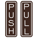 Classic Vertical Push Pull Door Sign