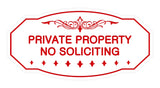 Victorian Private Property No Soliciting Sign