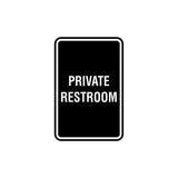 Portrait Round Private Restroom Sign